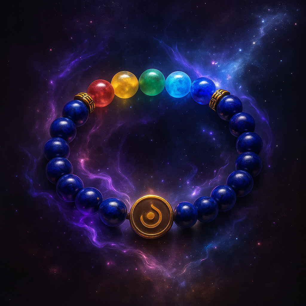 Lapis 7 Chakra Bracelet – For Intelligence And Easy Success