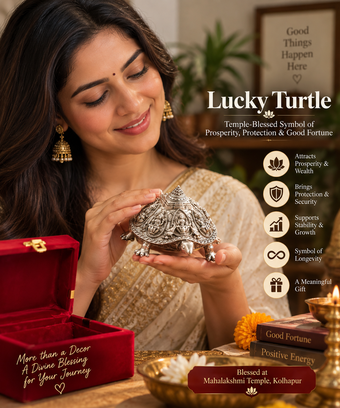 Lucky Turtle – Blessed at Kolhapur Mahalakshmi Temple | Prosperity & Good Luck