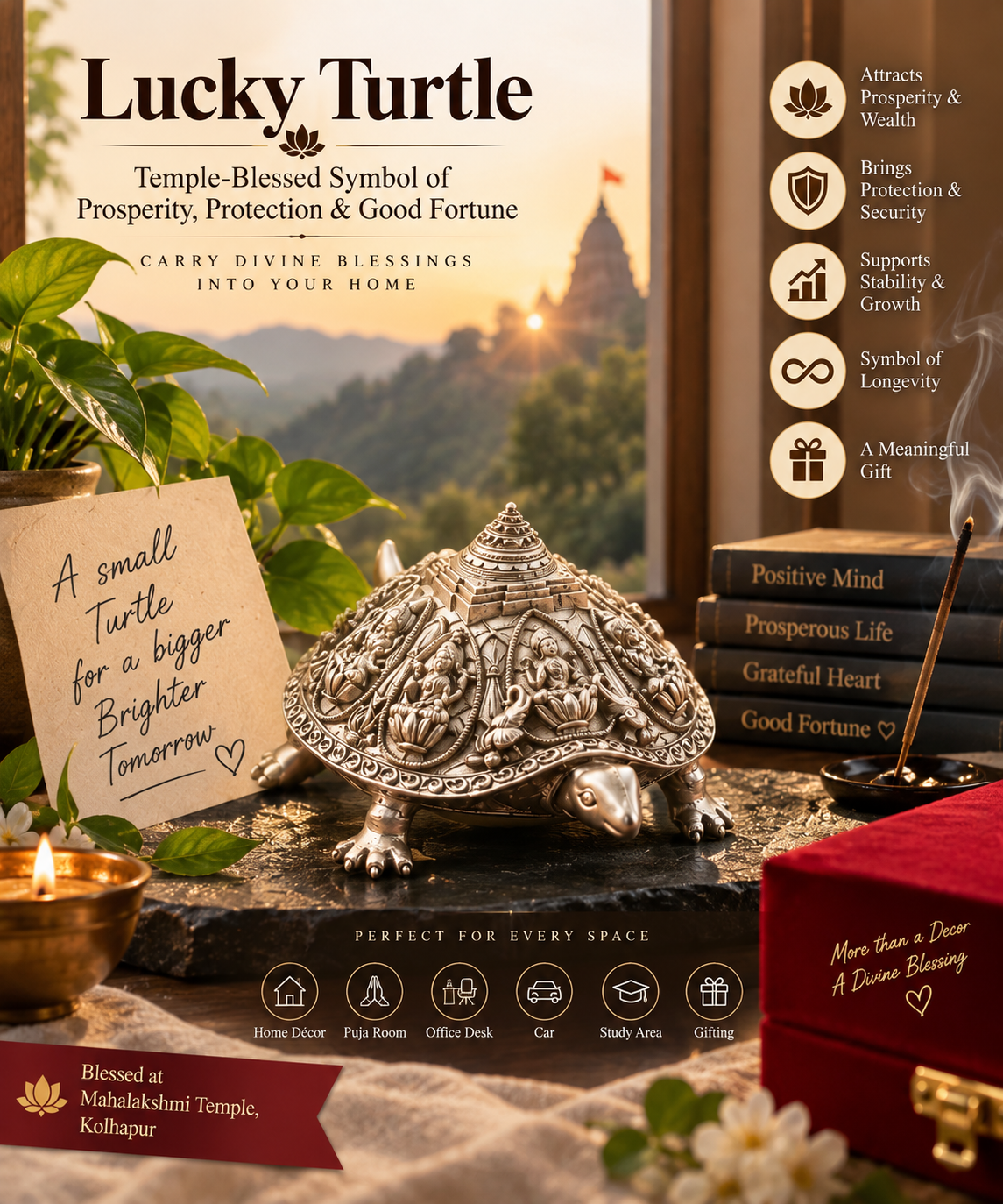 Lucky Turtle – Blessed at Kolhapur Mahalakshmi Temple | Prosperity & Good Luck