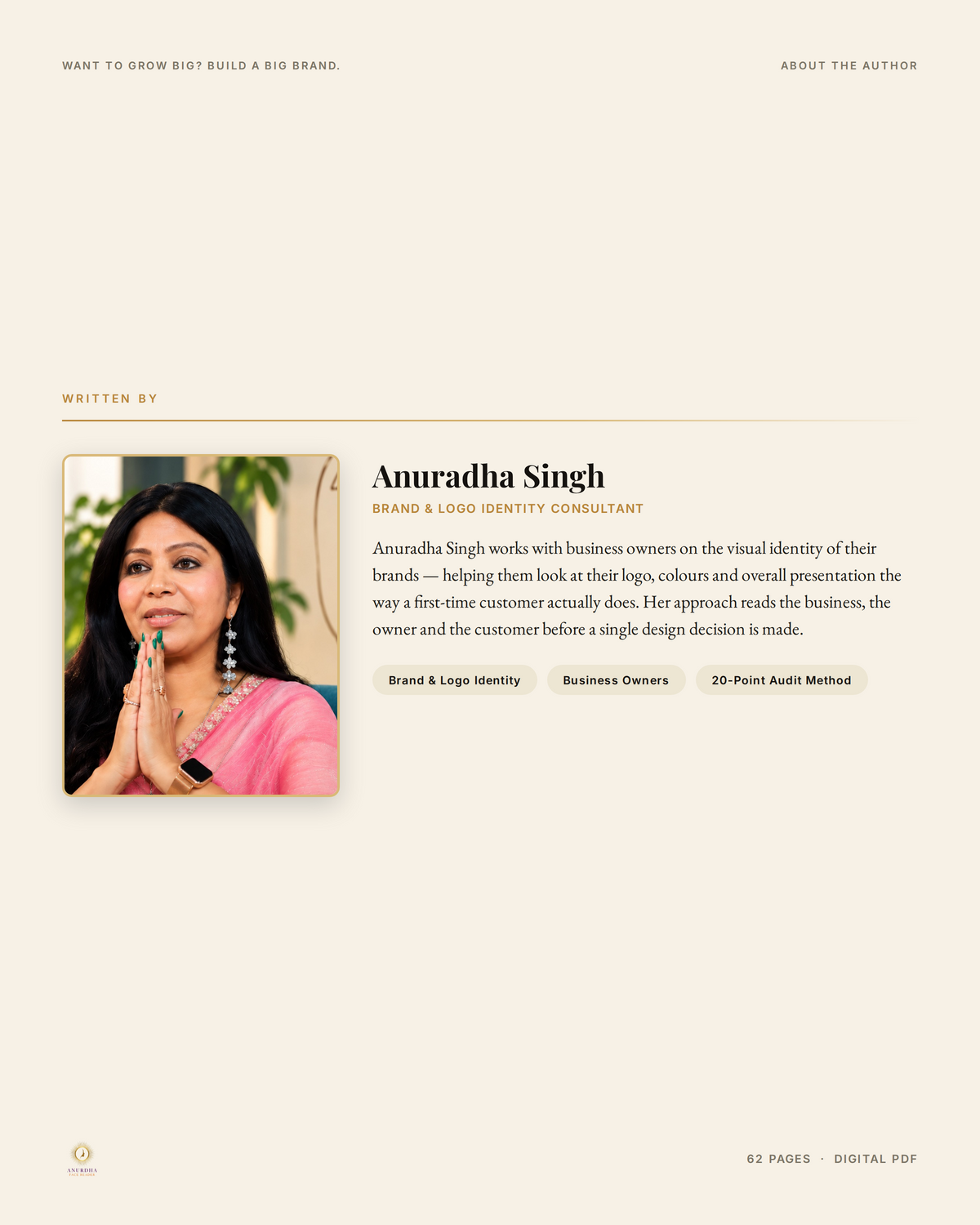 Anuradha Singh, brand and logo identity consultant