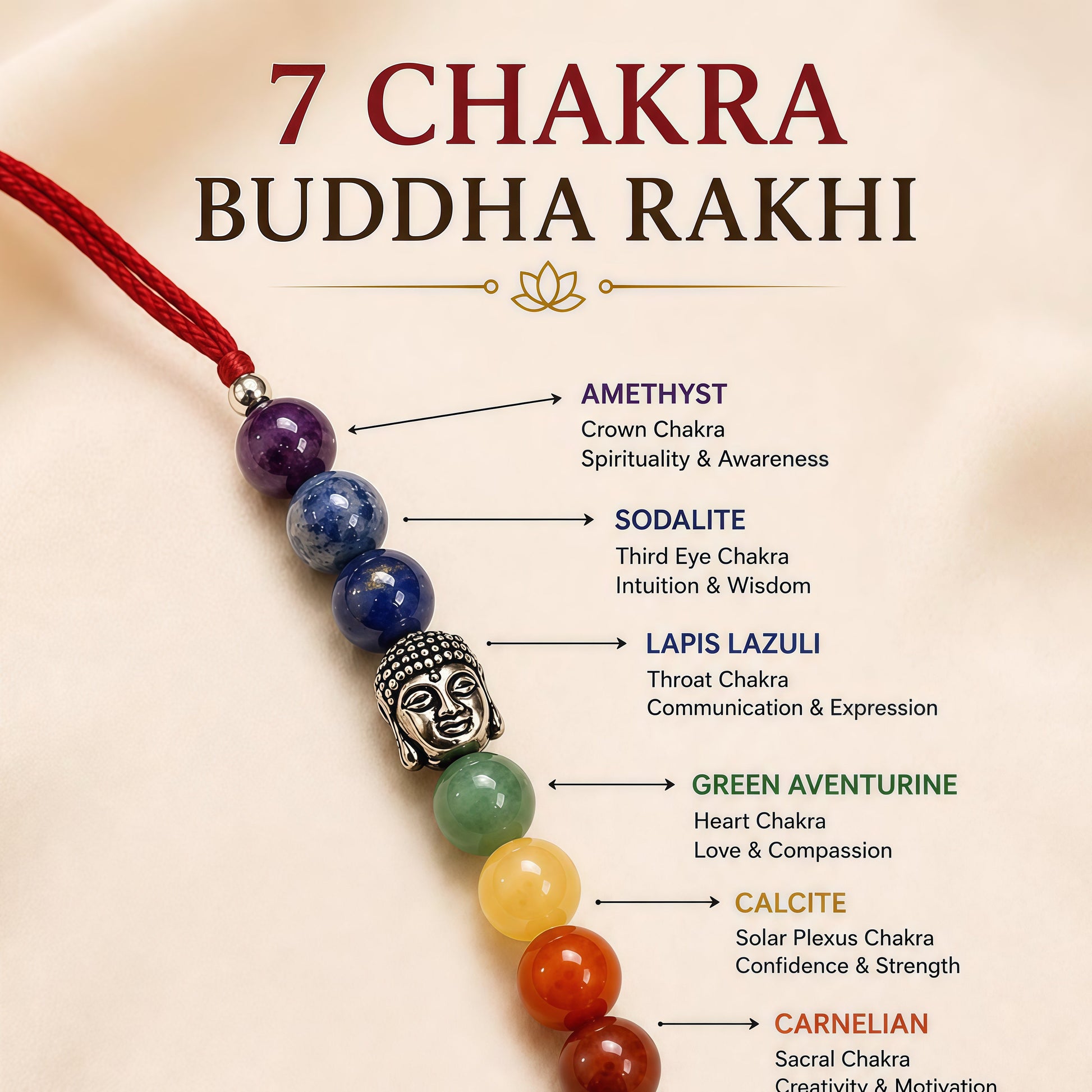 Aura Evil Eye & Om Rakhi Premium detail view