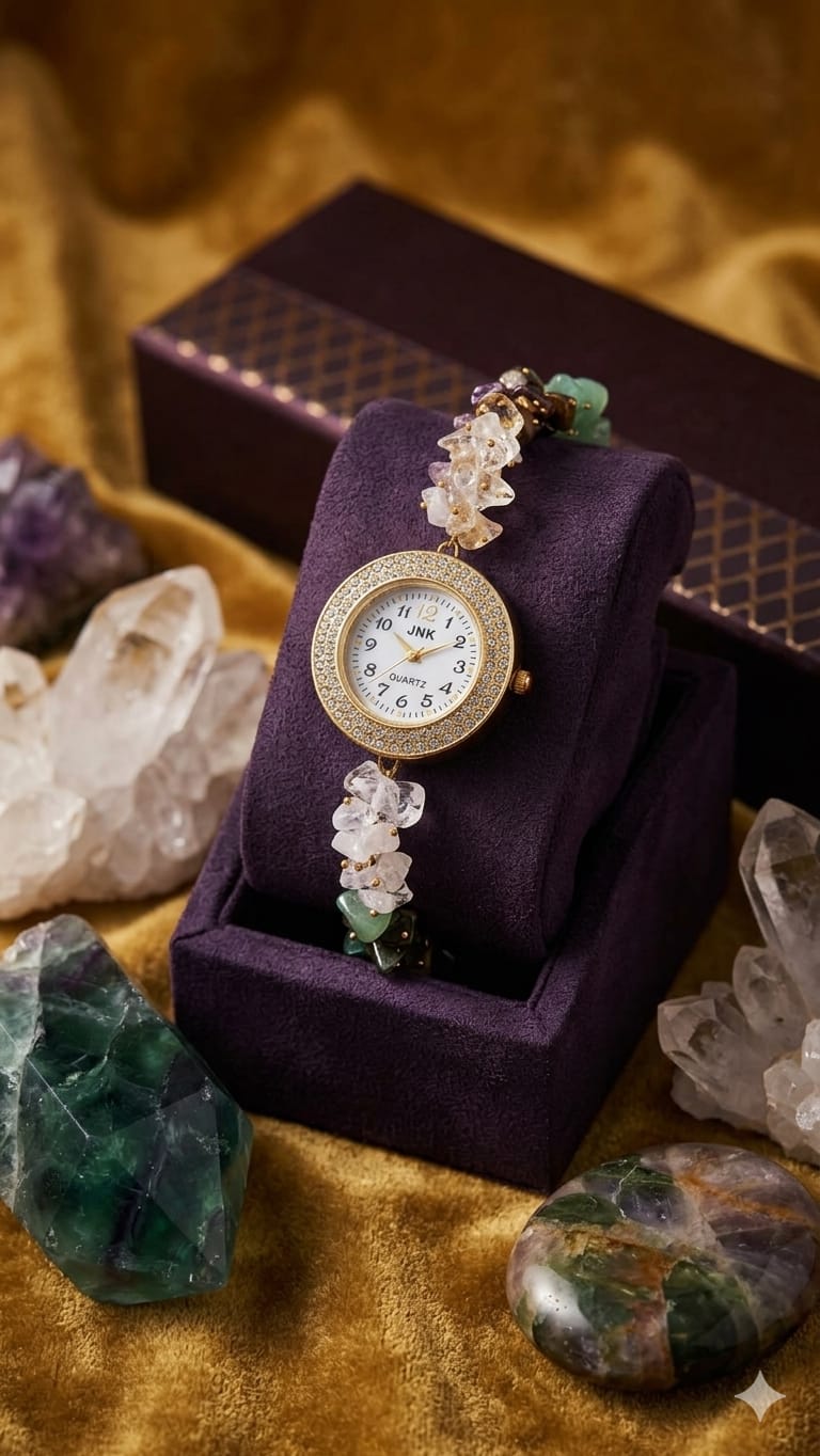 DHAN YOG WATCH – ₹5,999
💚 Emerald + Citrine ✨ Wealth • Savings • Smart Decisions • Financial Stability